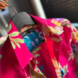 Lauren Ralph Lauren Pink and Blue Floral Shirt